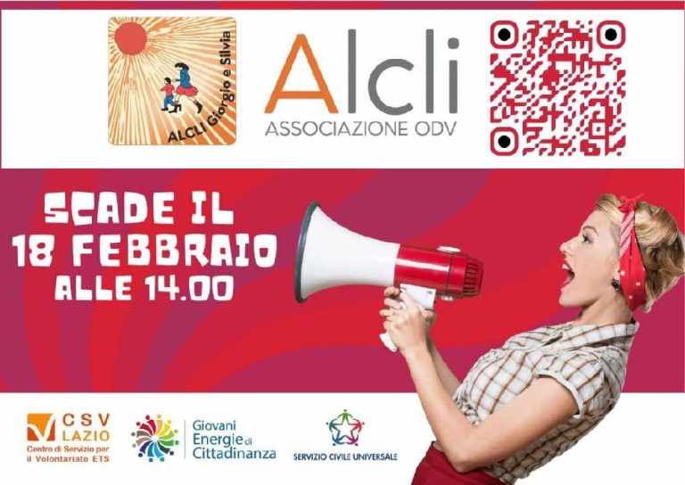Servizio Civile all’ALCLI, quattro i posti disponibili