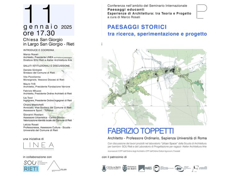 Seminario Internazionale “Paesaggi educanti”. L’11 gennaio a Rieti