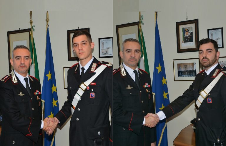Umberto Cellana e Pasquale Iuliano entrano a far parte dell’Arma Carabinieri di Rieti