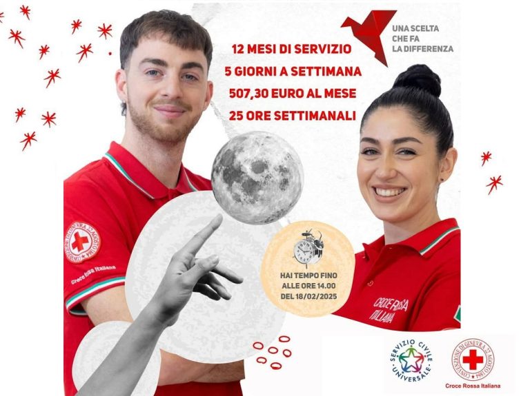 Pubblicato il Bando per svolgere il Servizio Civile in Croce Rossa Italiana