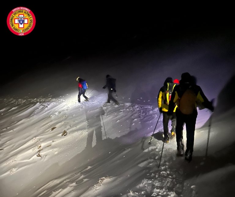 Intervento notturno per salvare due alpinisti bloccati sul Monte Gorzano