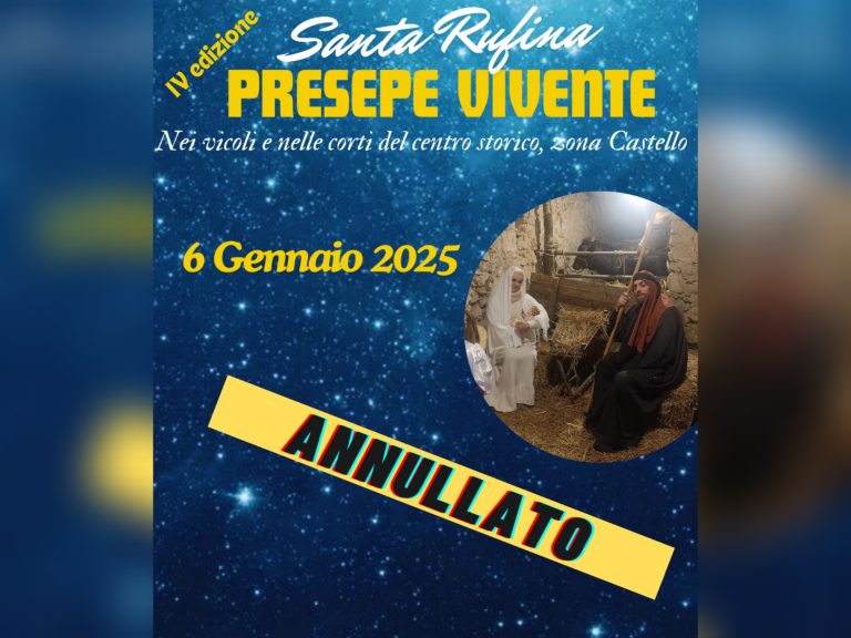 Mørte Nicolas Graziani, annullato il Presepe Vivente di Santa Rufina