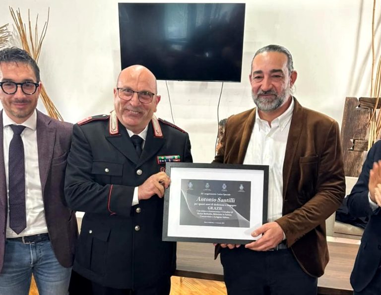 Cerimonia per il pensionamento di Antonio Santilli, carabiniere Luogotenente Carica Speciale