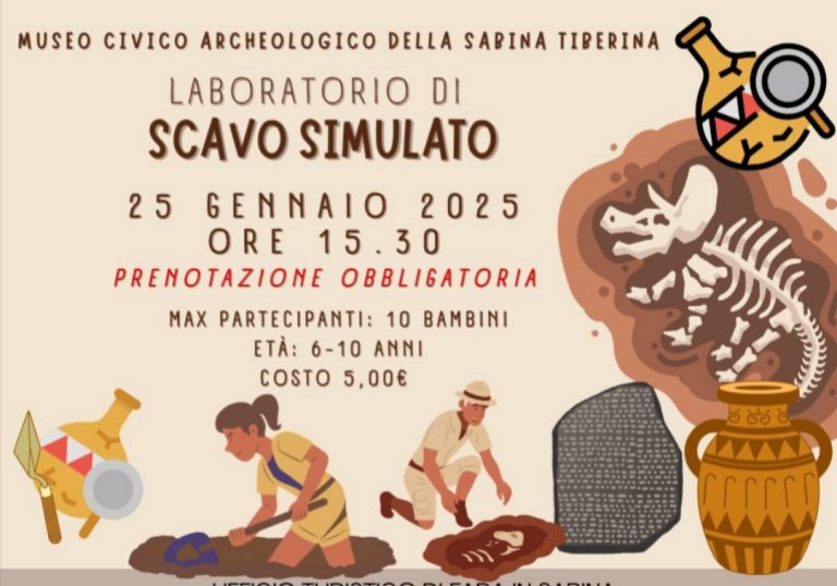 A Fara in Sabina archeologi per un giorno con “Laboratorio di scavo simulato”