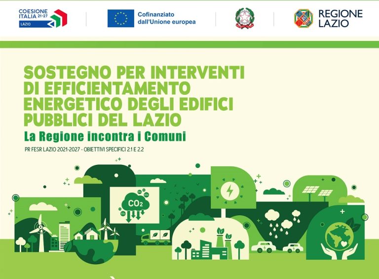Presentazione interventi di efficientamento energetico edifici pubblici del Lazio
