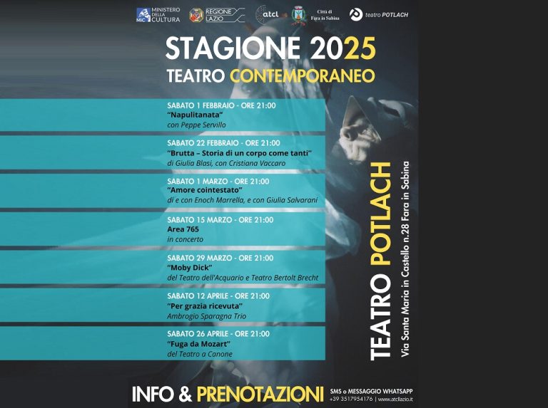 Una grande Stagione di Teatro Contemporaneo al Teatro Potlach di Fara Sabina