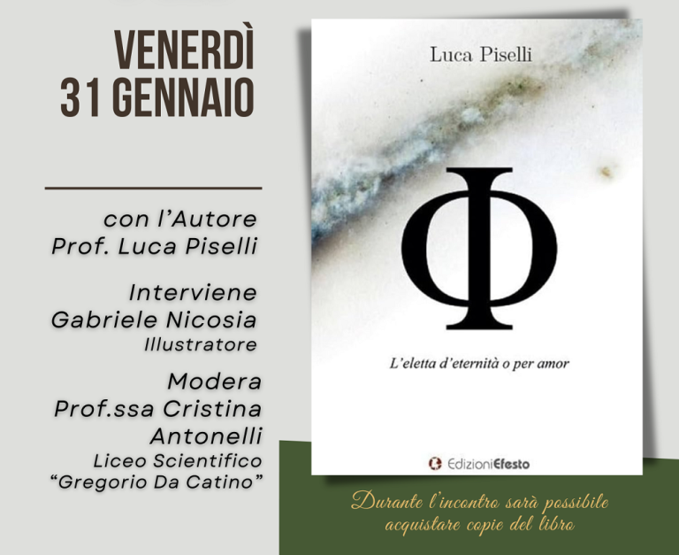 Nella Biblioteca Peppino Impastato presentazione del libro “PHI – L’eletta d’eternità o per amor”
