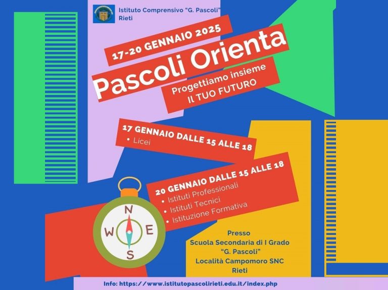 “Pascoli orienta”: progettiamo insieme il tuo futuro!