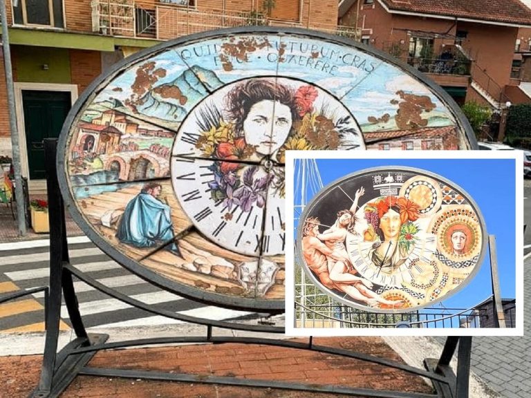 Restaurata e ricollocata la Meridiana di Passo Corese