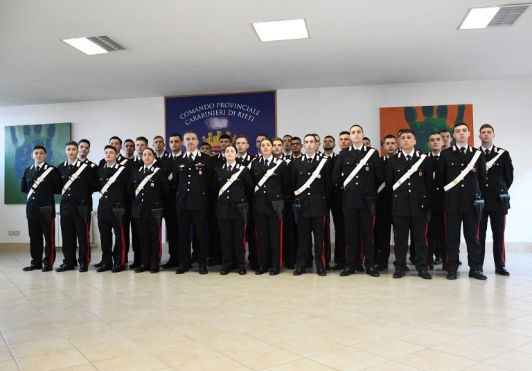 Arrivati 32 nuovi Caràbinieri a Rieti e provincia