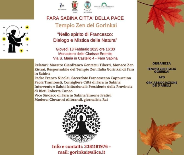 Fara Sabina città della Pace. Incontro tra cattolici e buddhisti nello spirito di Francesco