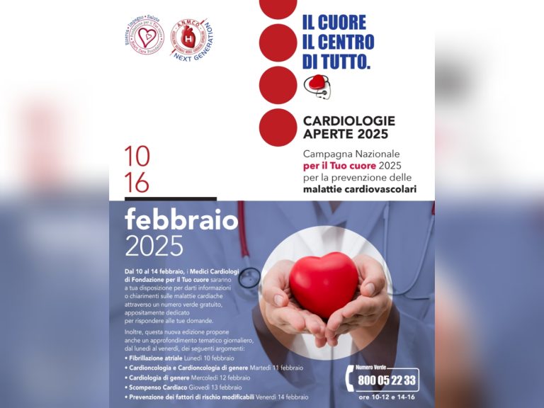 Anche nel Lazio i cardiologi ospedalieri ANMCO gratuitamente al servizio dei cittadini