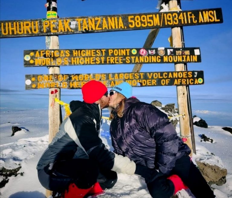 San Valentino ed il bacio di due reatini a 6.000 metri di altitudine