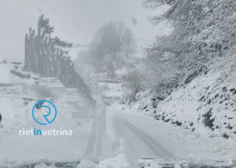 Intensa nevicata ad Amatrice