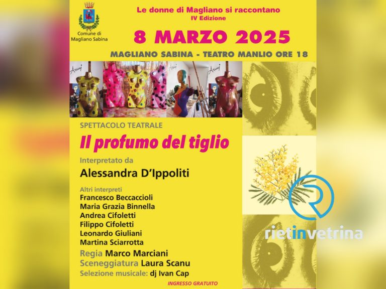 L’8 marzo al Teatro Manlio lo spettacolo”Il profumo del tiglio”