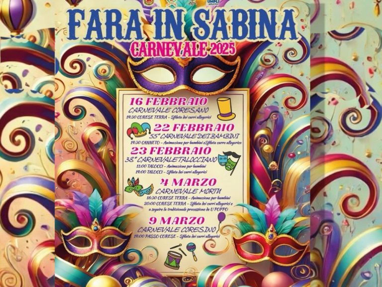 Carnevale a Fara in Sabina tra divertimento, musica e tradizione