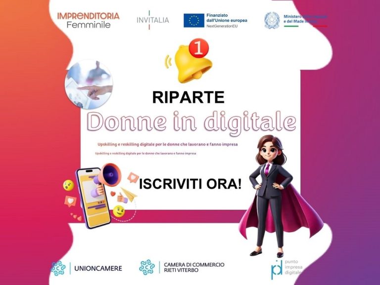 Donne in digitale, partono i nuovi percorsi formativi gratuiti