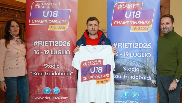 Europei U18 Atletica Rieti 2026, inizia la promozione dell’evento