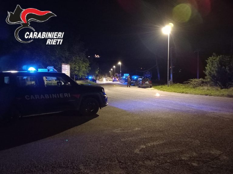 Fermati giovane reatino alla guida ubriaco e diversi assuntori di droga