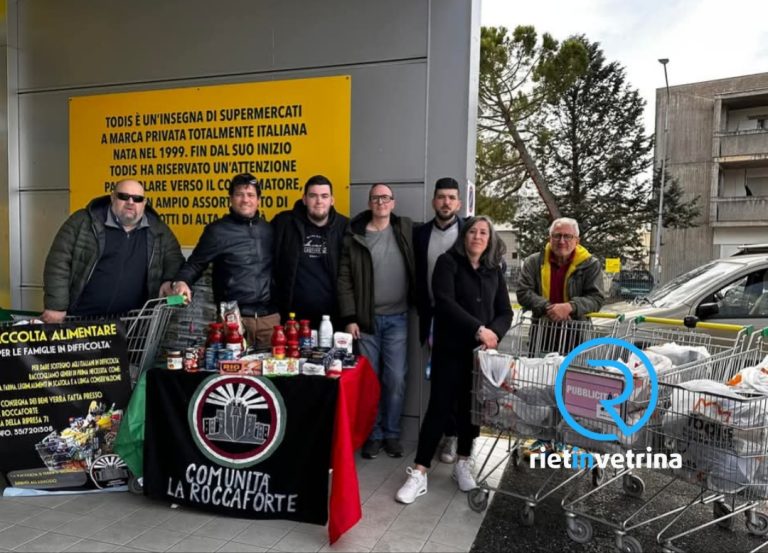 La raccolta alimentare de La Roccaforte Rieti aiutera oltre 20 famiglie