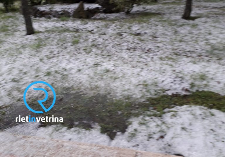 Maltempo, intensa grandinata ad Osteria Nuova