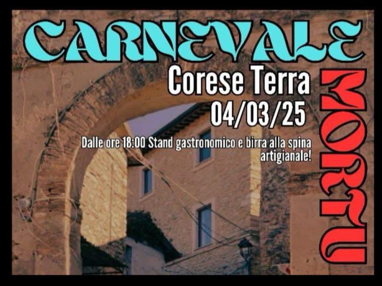 Martedì 4 marzo lo storico “Carnevale Mortu” a Fara in Sabina