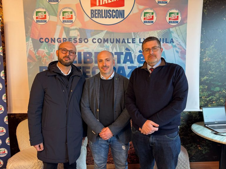 Forza Italia Rieti di complimenta con Stefano Cappetti neo Segretario Cittadino di L’Aquila