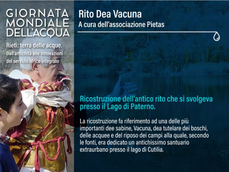Giornata mondiale dell’Acqua, al Lago di Paterno rievocazione rito alla Dea Vacuna 