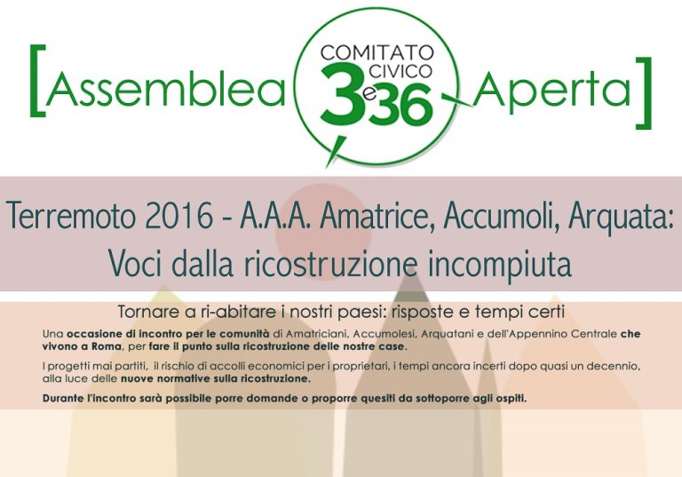 Partecipata l’assemblea romana del Comitato 3e36