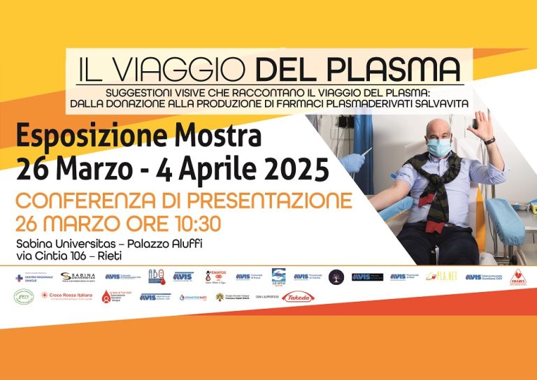 Mostra “Il Viaggio del Plasma”, tappa a Rieti dal 26 marzo