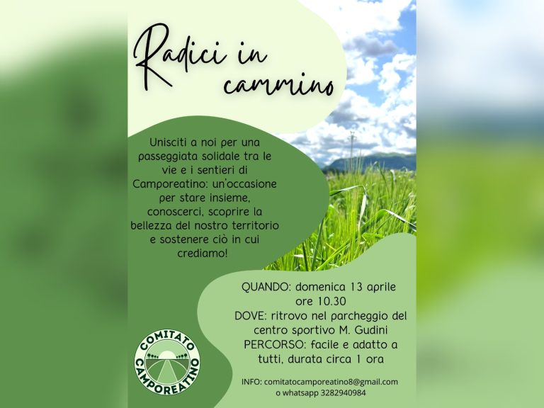 “Radici in cammino”, una passeggiata solidale per riscoprire Camporeatino