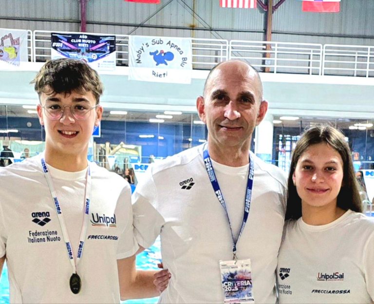 Francesco Persi e Angelica Capponi dell’ASD Club Nuoto Rieti protagonisti ai Criteria Nazionali