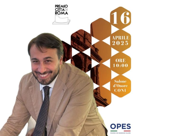 Al sindaco Daniele Sinibaldi il Premio “Città di Roma” per meriti sociali