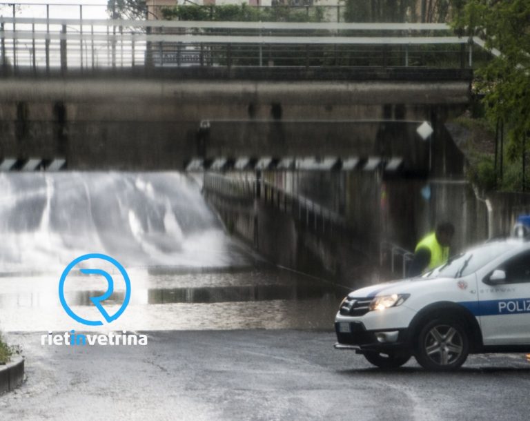 Allagato anche il sottopasso della Questura di Rieti