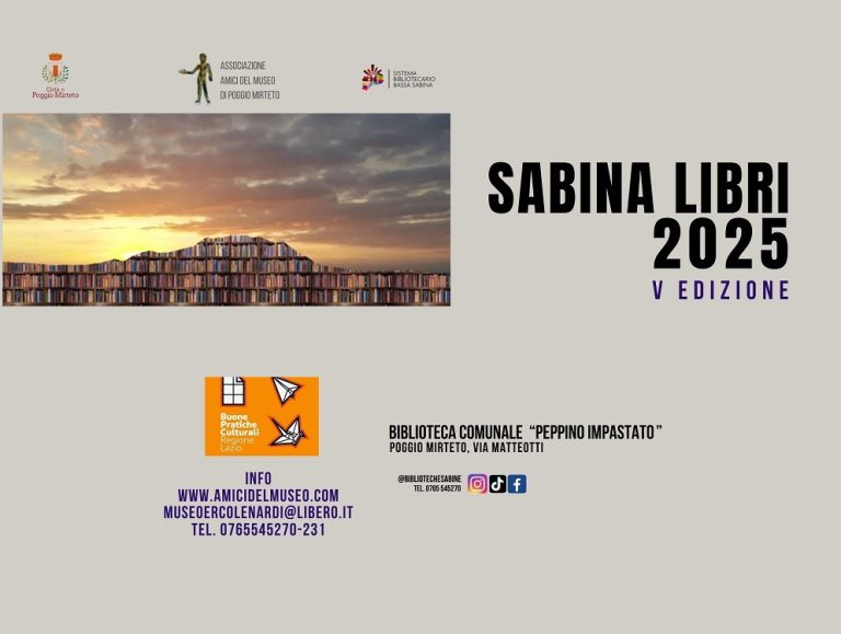 Dal 23 al 25 maggio torna “Sabina Libri”