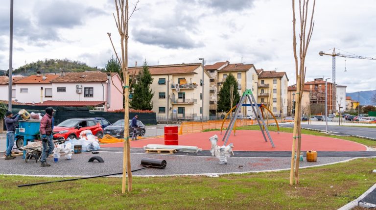 In fase di ultimazione il parco di via F.lli Tizi