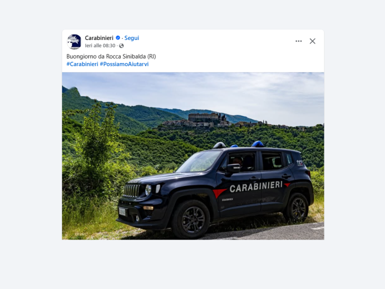 L’Arma Carabinieri Nazionale celebra Rocca Sinibalda e i militari della locale stazione