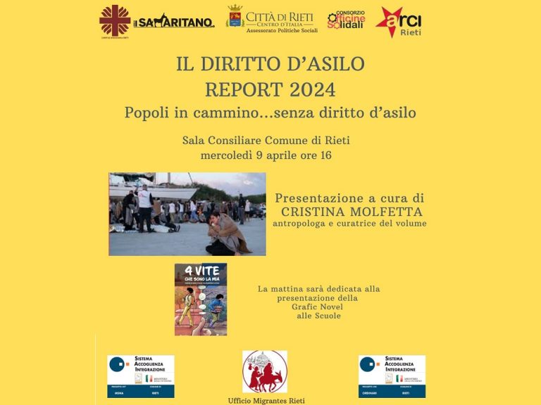 Presentazione del Report “Il diritto d’asilo 2024” e della graphic novel “4 vite che sono la mia”