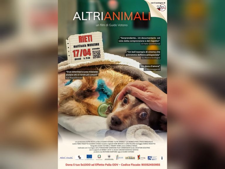 Il 17 aprile a Rieti (Lazio) sarà proiettato il documentario “Altri animali” di Guido Votano