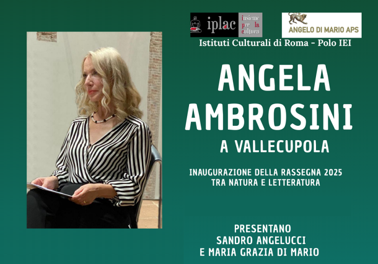 A Vallecupola la Biblioteca Angelo Di Mario la rassegna “Tra Natura e Letteratura”. Ospite la poetessa Angela Ambrosini