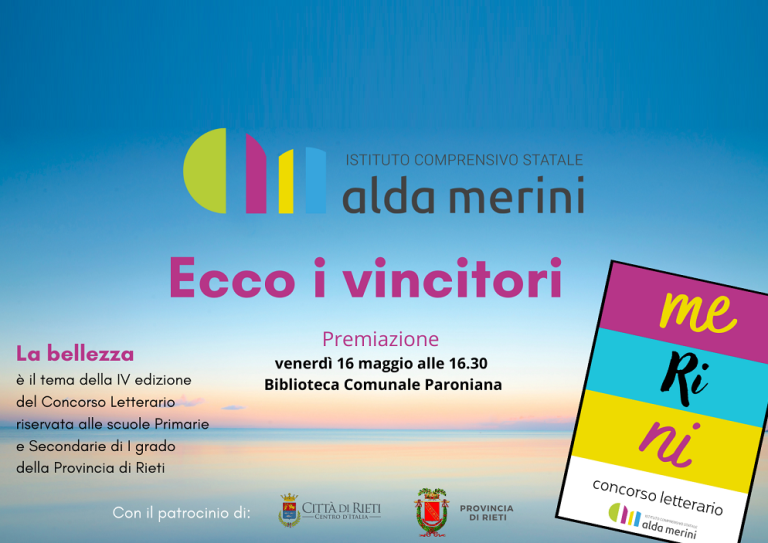I vincitori del 4° Concorso Letterario Alda Merini. Premiazione il 16 maggio alla Paroniana