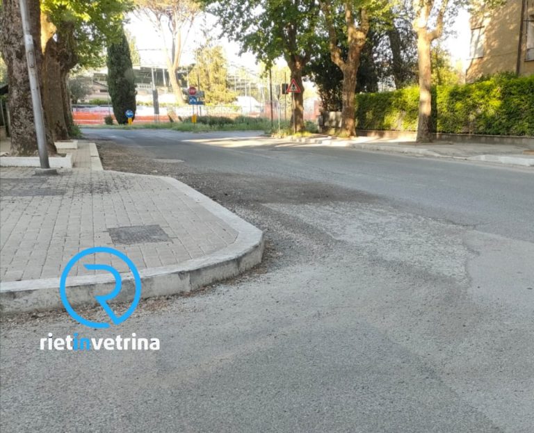 SEI TU IL REPORTER di Rietinvetrina –  “I nuovi marciapiedI di Città Giardino sono troppo larghi e la carreggiata è stretta”