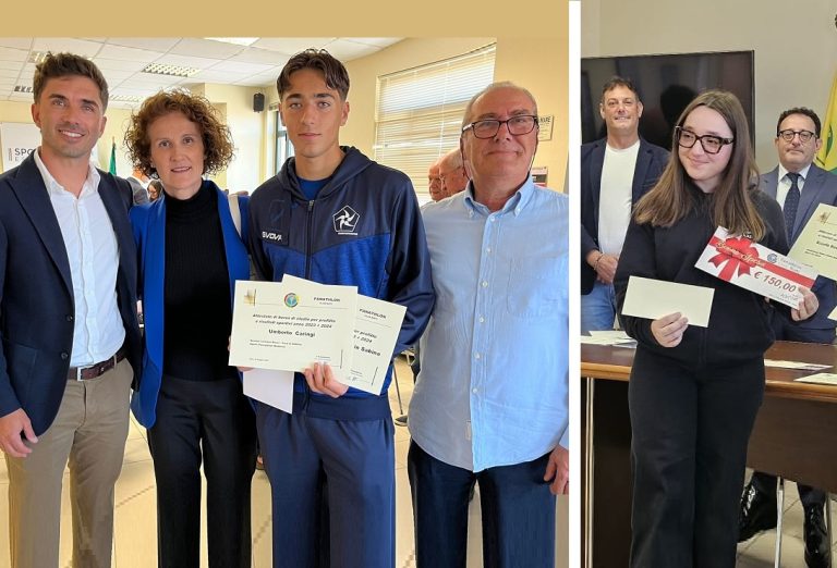 A Maria Vittoria Ranalli ed Umberto Caringi le Borse Sportive Panathlon Rieti