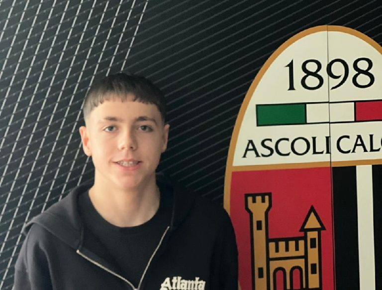 Il giovane portiere reatino Alessandro Simeoni in prova all’Ascoli Calcio