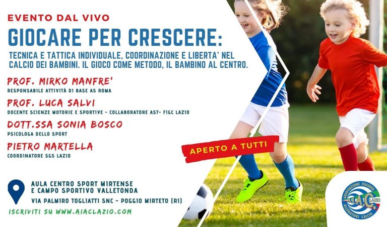 A Poggio Mirteto l’evento formativo “Giocare per Crescere”