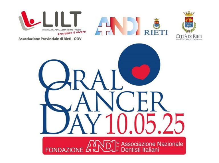 Sabato 10 maggio a Rieti la 19° edizione dell’Oral Cancer Day
