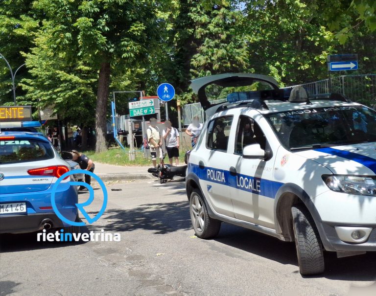 Scontro auto – motociclo in viale Maraini: 118 sul posto
