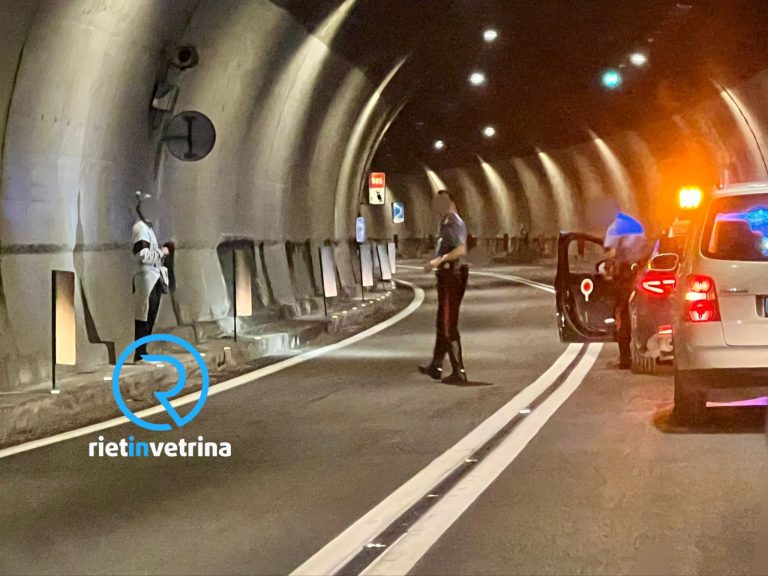 Uomo disorientato vagante nella galleria della Rieti – Terni. Intervengono i Carabinieri