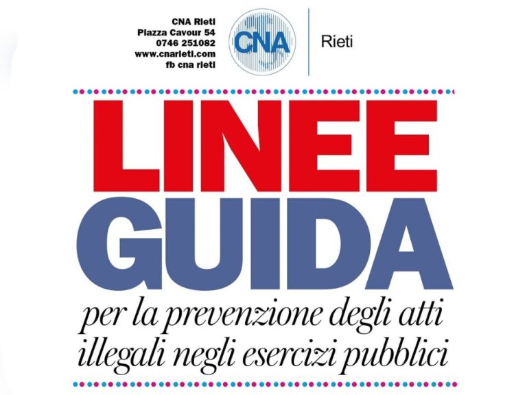 CNA Informa – Movida reatina: iniziative dei titolari e linee guida per la prevenzione di atti illegali negli esercizi pubblici