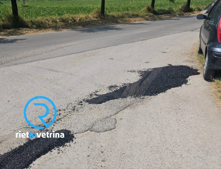 Sanate le buche in via Velinia segnalate a Rietinvetrina nella nostra rubrica SEI TU IL REPORTER